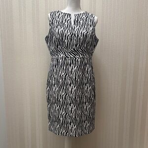 Alex Marie Monochrome Zebra Midi Dress